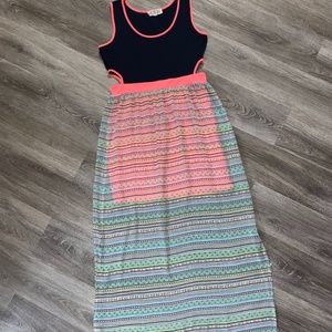 Neon fun maxi dress